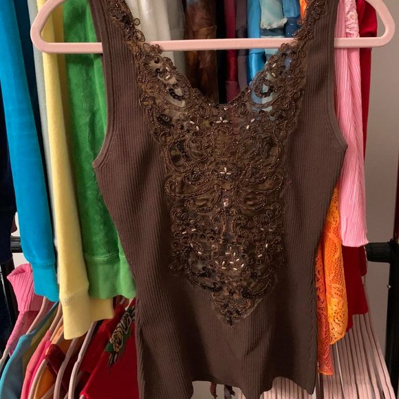 Cute brown y2k tank🧸 - Picture 3 of 3